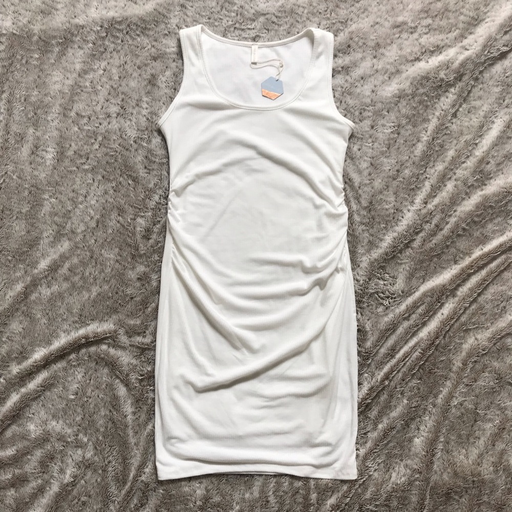 Pinkblush fitted ribbed maternity tank dress